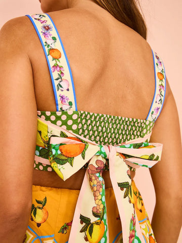 Sling Sleveeless Fruit Printed Mini Dress