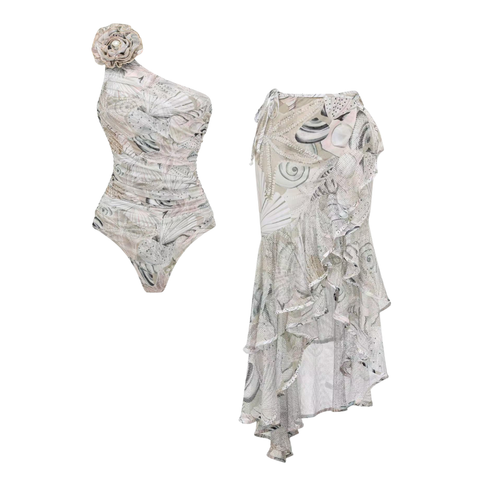 Shell Print Swimsuit Set(s)