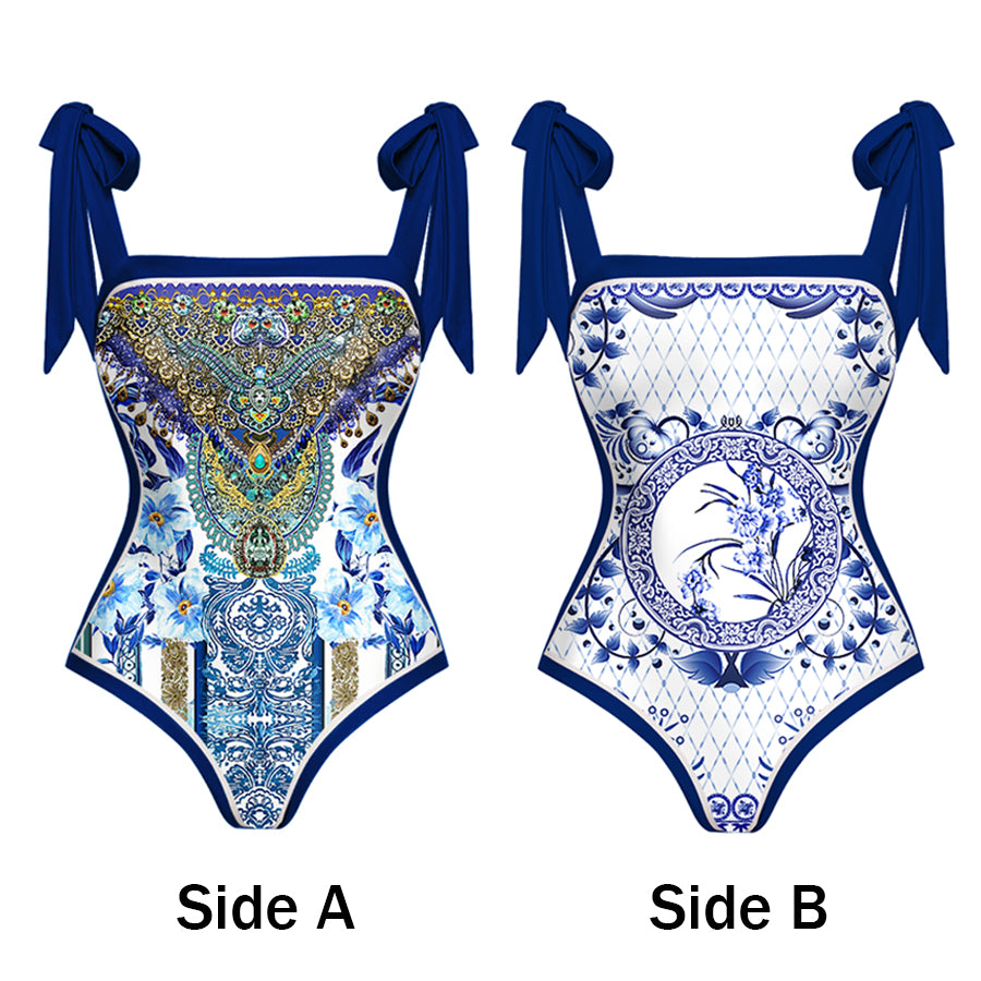 Reversible Tie-shoulder One Piece purple Flaxmaker	