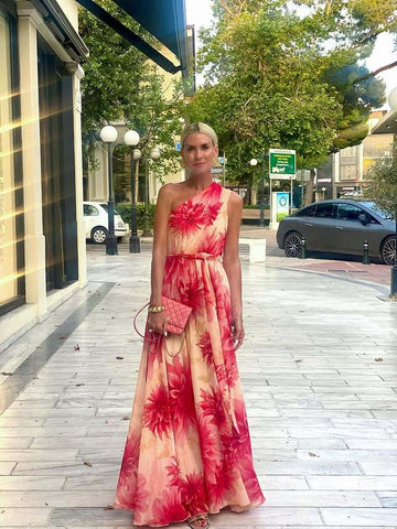 Oblique Shoulder Dress