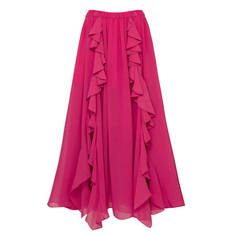 Deep V Cut Out One Piece Swimsuit and Skirt