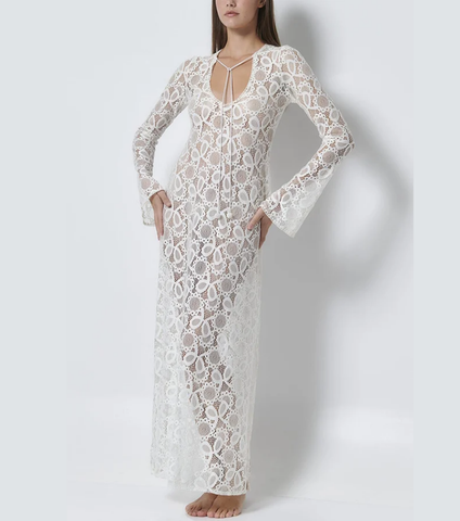 Vacation See Through Slit Dress