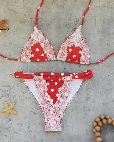 Lace Up Lace Bikini