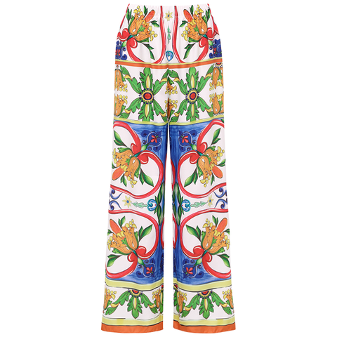 One Shoulder Ruffle Paisley-print One Piece Swimsuit and sarong or Pants