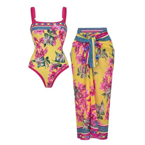 Orchid Print One Piece purple	