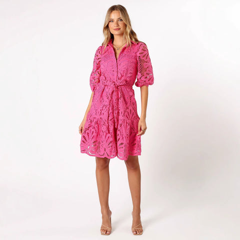 Lace Shirt Dress