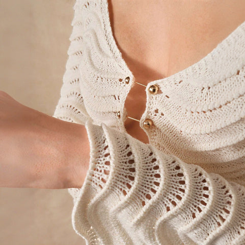 Solid Color Knitted Beach Dress