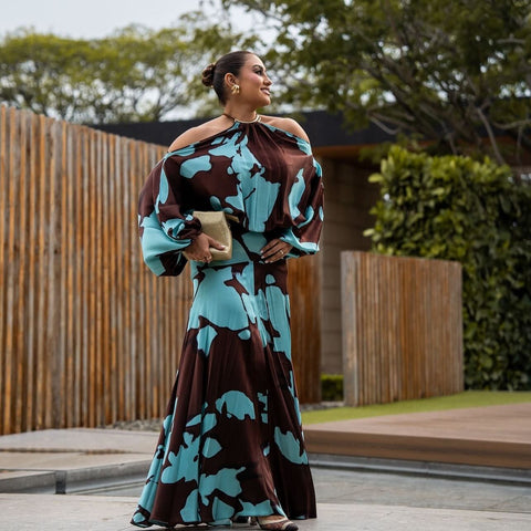 Off Shoulder Slit Dress