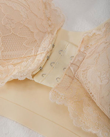 Shapecurve® Women's Contrast Lace Hook & Eye Front PushUp Bra