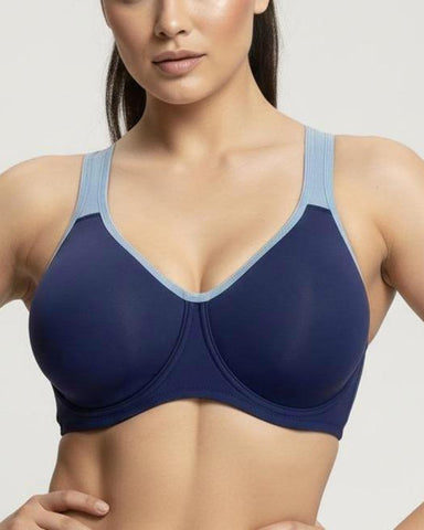 Full Coverage Sports Bra Non Padded Unlined Soft Support Wide Strap Underwire Bra
