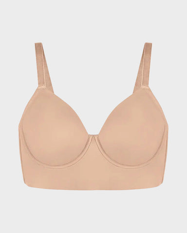 Delia Plus Size Smooth Full-Coverage Longline Support Bra.