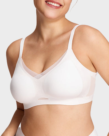 Ultra-Comfort Mesh Wireless Lift Bra with Crossover Design