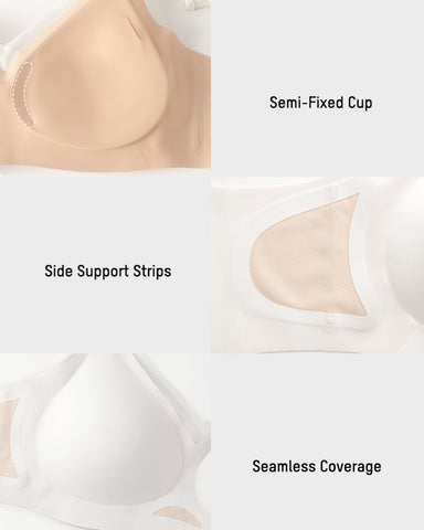Ultra-Comfort Mesh Wireless Lift Bra with Crossover Design