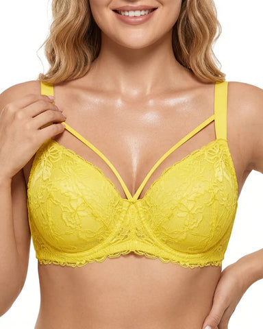 Pretty In Petals Lace Underwire Bra – Soft, Unlined & Adjustable