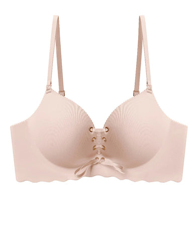 Drawstring Push Up Bra| Add 2 Cups Padded Wireless Strapless Bras Comfort Bra