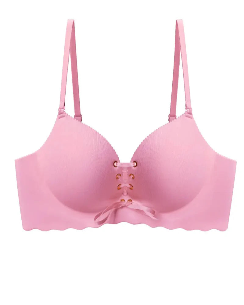 Drawstring Push Up Bra| Add 2 Cups Padded Wireless Strapless Bras Comfort Bra
