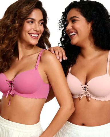Drawstring Push Up Bra| Add 2 Cups Padded Wireless Strapless Bras Comfort Bra