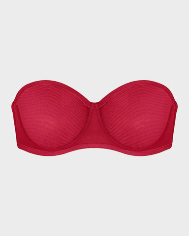 Strapless Mesh Bra with Underwire Lift and Sculpting Fit