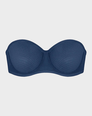 Strapless Mesh Bra with Underwire Lift and Sculpting Fit