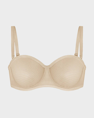 Strapless Mesh Bra with Underwire Lift and Sculpting Fit