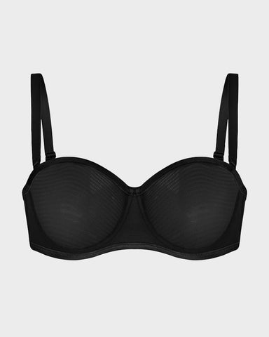 Strapless Mesh Bra with Underwire Lift and Sculpting Fit