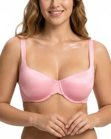 Satin Seamless Balconette Bra