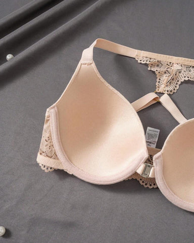 Front Close Lace Underwire Push-Up Bras(3pcs)