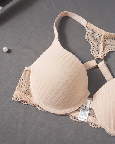 Front Close Lace Underwire Push-Up Bras(3pcs)