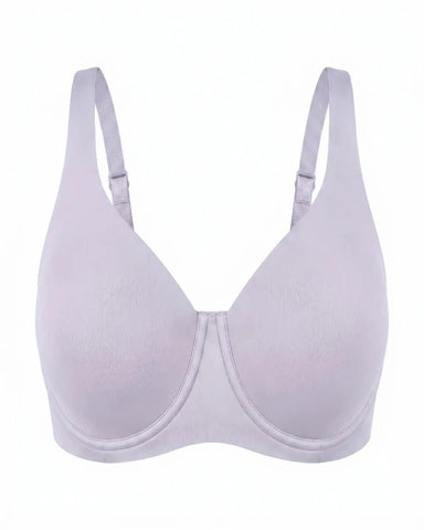 Plus Size Unlined Bra Silky Satin Minimizer Seamless U-Back Supportive Fit