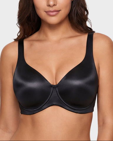 Plus Size Unlined Bra Silky Satin Minimizer Seamless U-Back Supportive Fit