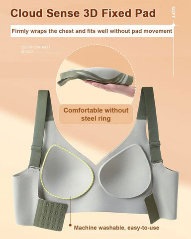 Anti-Sagging Support Shockproof Sports Fixed Cup Bra For Women