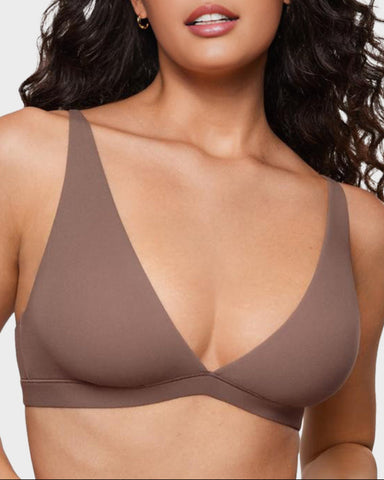 Soft Deep V Bralette, Wire-Free Sleep Bra