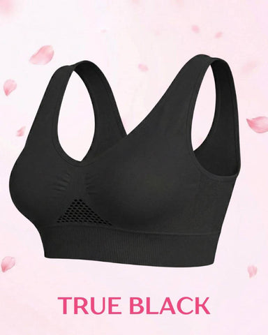 Women’s Wireless Lace Bra with Maximum Support