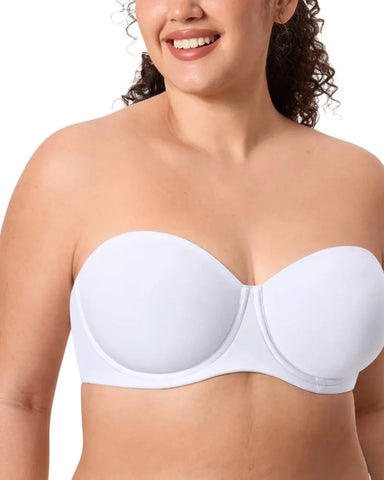 Women’s Plus Size Strapless Full Coverage Underwire Bra