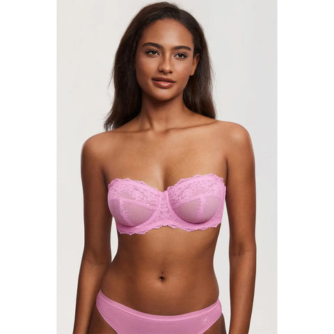 Lace Strapless See-Through Plus Size Convertible Underwire Bra