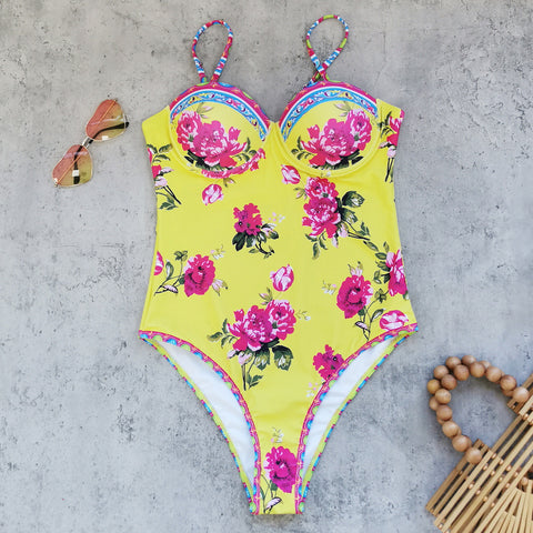 Bandeau Blossom Print Swimsuit Set(s)