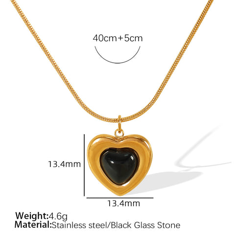 Heart-shaped Tiger Eye Necklace
