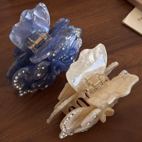 Acetate flower hair clip
