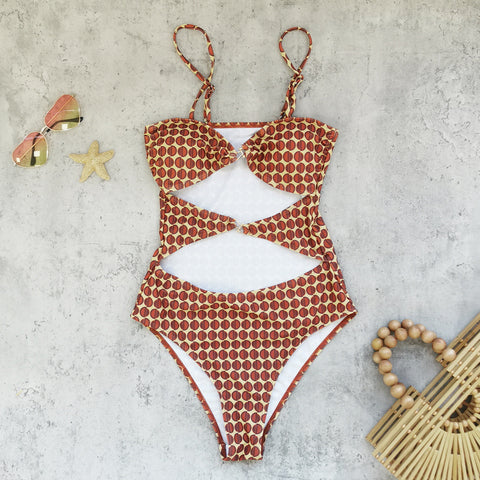 Polka Dot Print Swimsuit