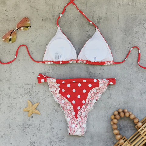 Lace Up Lace Bikini