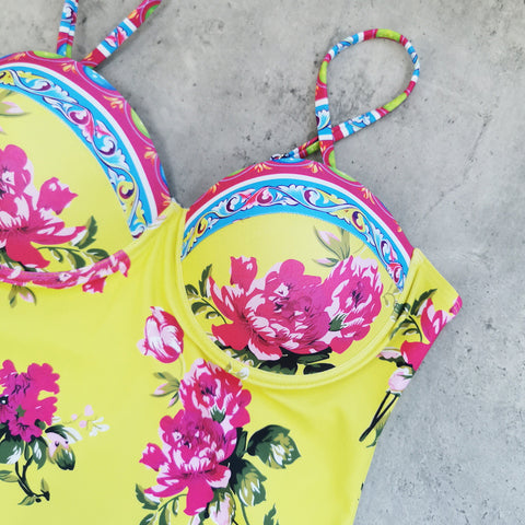 Bandeau Blossom Print Swimsuit Set(s)