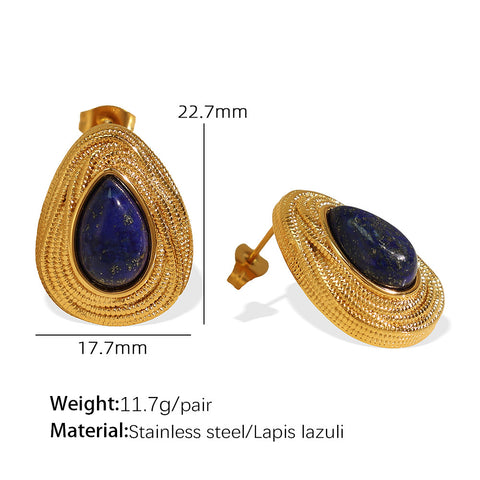 Teardrop-shaped Tiger's Eye Necklace