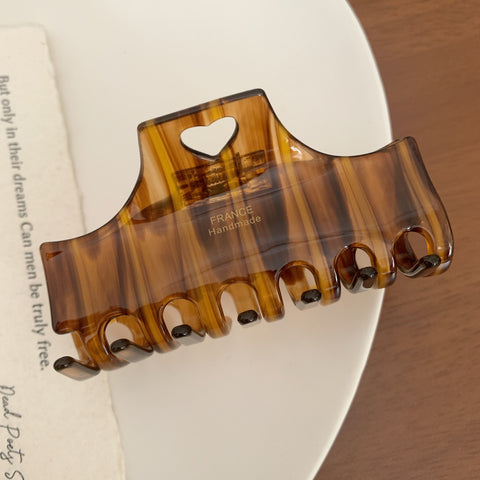 Striped Color-Blocked Acetate Hair Clip
