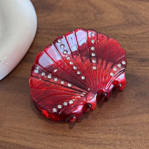 Colorful seashell hair clip