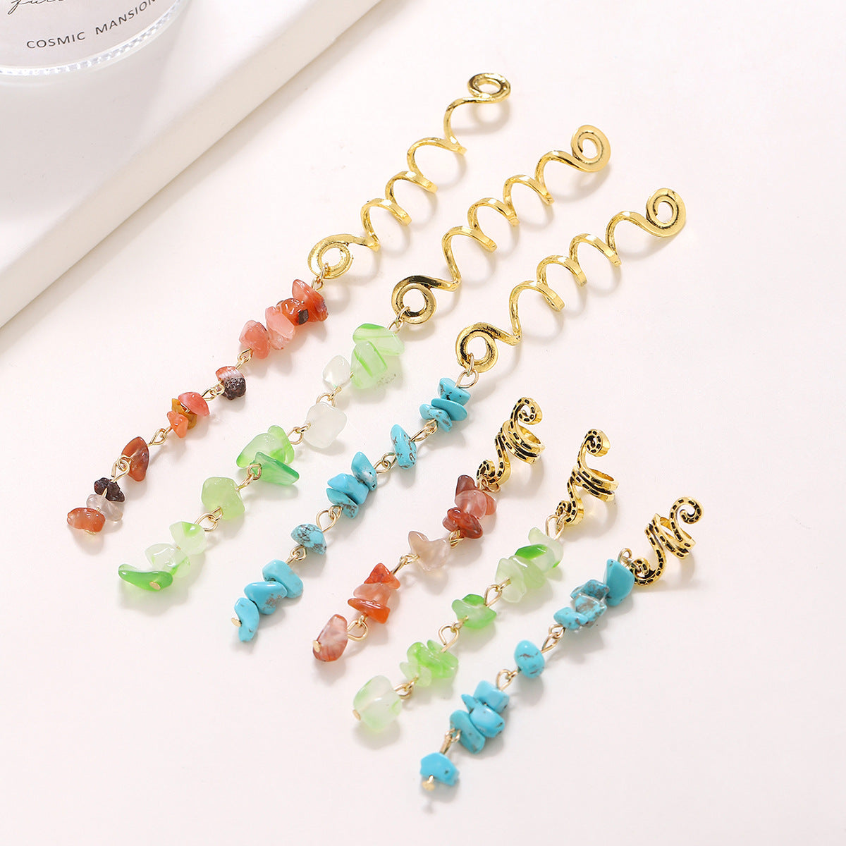 Natural Stone Pendant Hair Accessories