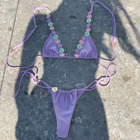 Lace Up Lace Bikini