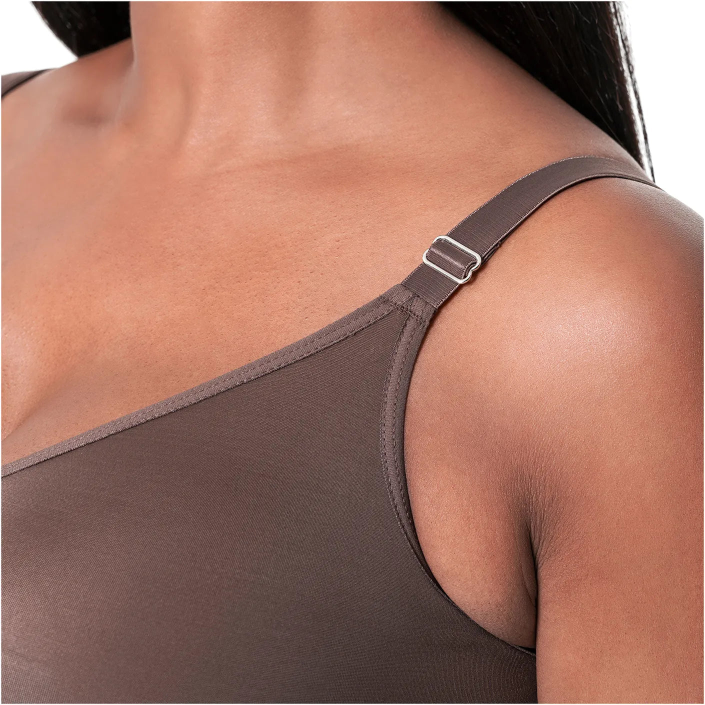 Comfy Tummy Control Shapewear Bodysuit Mid Thigh With Built-In Bra | Daily Use	