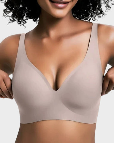 Deep V Seamless Wireless Push Up Bras for Women