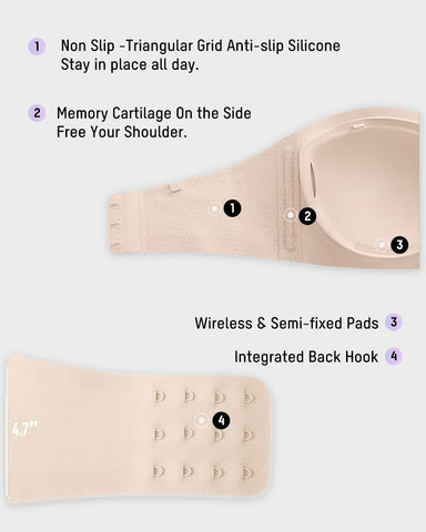 Seamless Strapless Bandeau Bra