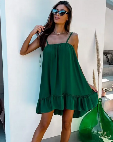 Ruffle Sling Mini Dress